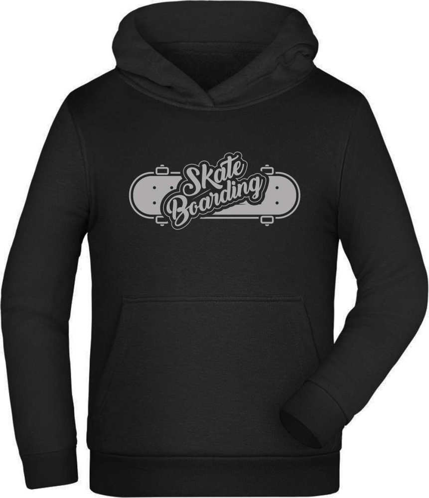 Skater Hoodie Kids Hooded Sweater - Skateboard with Skateboarding Lettering i539